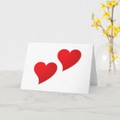 Carte Coeur rouge mignon amour couple minimaliste élégan (Fleur jaune)
