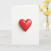 Carte Cœur Rouge Romantique (Fleur jaune)