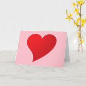 Carte Coeur rouge rose mignon script personnalisé Saint  (Fleur jaune)