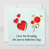 Carte Coeur rouge Valentine (Devant)