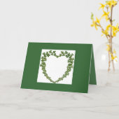 Carte Coeur shamrock (Fleur jaune)