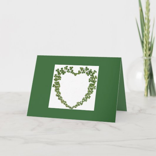 Carte Coeur shamrock (Devant)