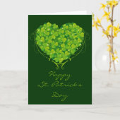 Carte Coeur shamrock (Fleur jaune)