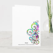 Carte Coeur spiral Peint à la main 1 (Dos)