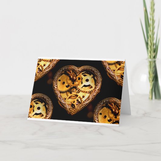 Carte coeur steampunk (Devant)