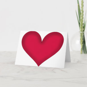 Carte coeur sur papier