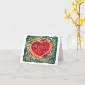 Carte Coeur terreux (Fleur jaune)