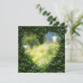 Carte Coeur Topiaire Vert (Debout devant)