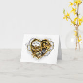 Carte Coeur vapeur avec un manomètre (Fleur jaune)