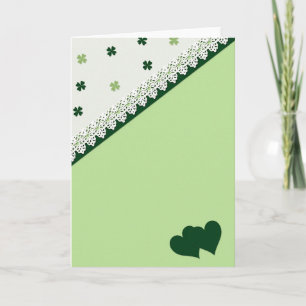 Carte Cœur Vert Chanceux
