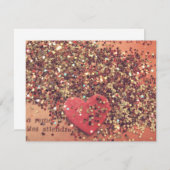 Carte Coeur vintage (Devant / Derrière)