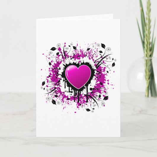 Carte Cœur Violet de la Saint-Valentin (Devant)