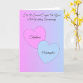 Carte Coeurs 12e anniversaire de Mariage personnalisé (Fleur jaune)