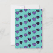 Carte Coeurs à fleurs violettes (Devant)