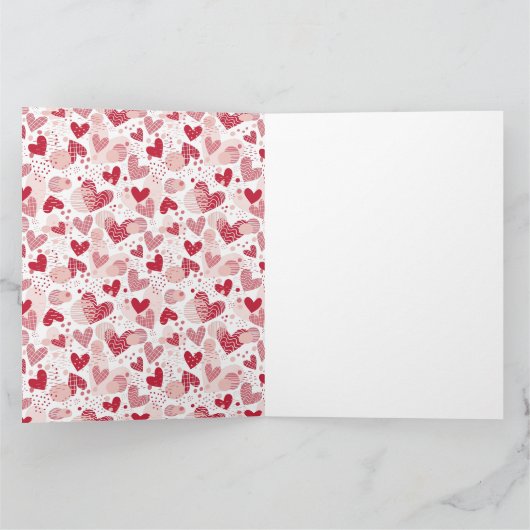 Carte Coeurs Abstraits motif emballage papier moyen cade (Intérieur)