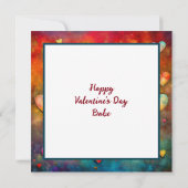 Carte Coeurs Abstraits Saint Valentin Peresonalized (Dos)
