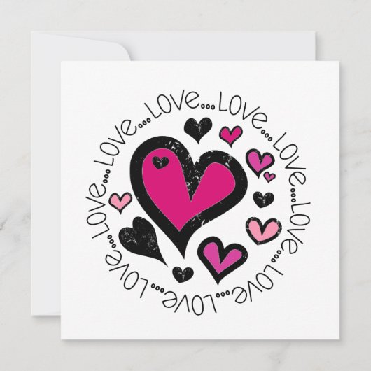 Carte Coeurs Amour Amour Amour (Devant)