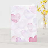 Carte Coeurs aquarelle (Fleur jaune)