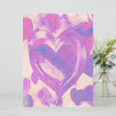 Carte Coeurs aquarelle (Debout devant)