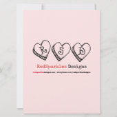Carte Coeurs aquarelle (Dos)