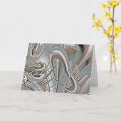 Carte Coeurs argentés (Fleur jaune)