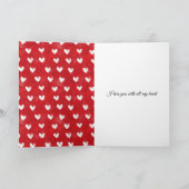 Carte Cœurs blancs rouges amour Saint-Valentin (Intérieur)