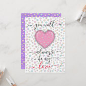 Carte Coeurs bloqués Personnalisé Jour de la Saint-Valen (Devant/Arrière en situation)