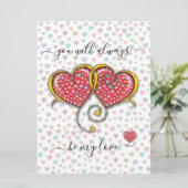 Carte Coeurs bloqués Personnalisé Jour de la Saint-Valen (Debout devant)