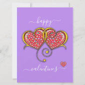 Carte Coeurs bloqués Personnalisé Jour de la Saint-Valen (Dos)