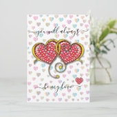 Carte Coeurs bloqués Personnalisé Jour de la Saint-Valen (Debout devant)