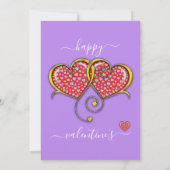 Carte Coeurs bloqués Personnalisé Jour de la Saint-Valen (Dos)