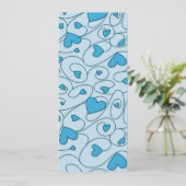 Carte Coeurs bouclés bleus (Debout devant)
