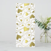 Carte Coeurs bouclés en or (Debout devant)