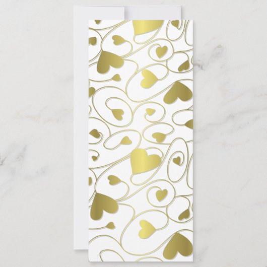 Carte Coeurs bouclés en or (Devant)