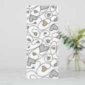 Carte Coeurs bouclés or et argent (Debout devant)