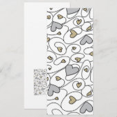 Carte Coeurs bouclés or et argent (Devant / Derrière)