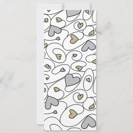 Carte Coeurs bouclés or et argent (Devant)