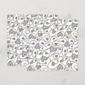 Carte Coeurs bouclés or et argent (Devant / Derrière)