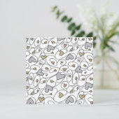 Carte Coeurs bouclés or et argent (Debout devant)