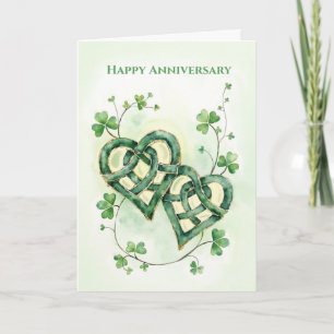 Carte Cœurs celtiques Anniversaire de mariage Amour irla