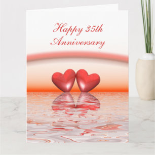 Carte Coeurs coralliens du 35e anniversaire