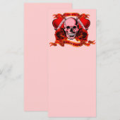 Carte Coeurs crâne de tatouage de Valentine (Devant / Derrière)