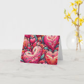 Carte Coeurs d'amour (Fleur jaune)