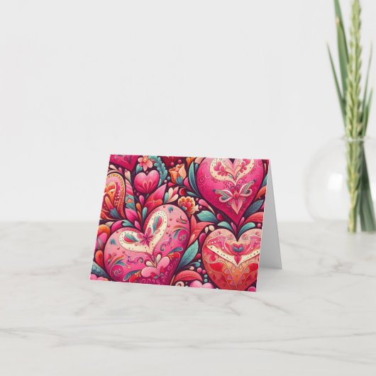 Carte Coeurs d'amour (Devant)