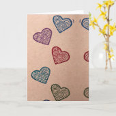Carte Coeurs d'amour (Fleur jaune)