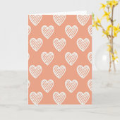 Carte Cœurs d'Amour Pêche Mignonne (Fleur jaune)