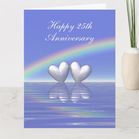 Carte Coeurs d'argent du 25e anniversaire (Devant)