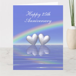 Carte Coeurs d'argent du 25e anniversaire