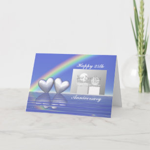 Carte Coeurs d'argent du 25e anniversaire (pour photo)