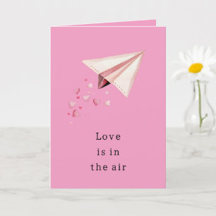 Carte Cœurs d'avion en papier Amour Air
